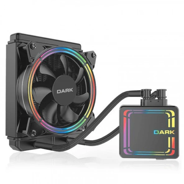 DARK 120mm AQUAFORCE W126 DKCCW126 RGB Sıvı Soğutmalı İşlemci Fanı ürün görseli 1