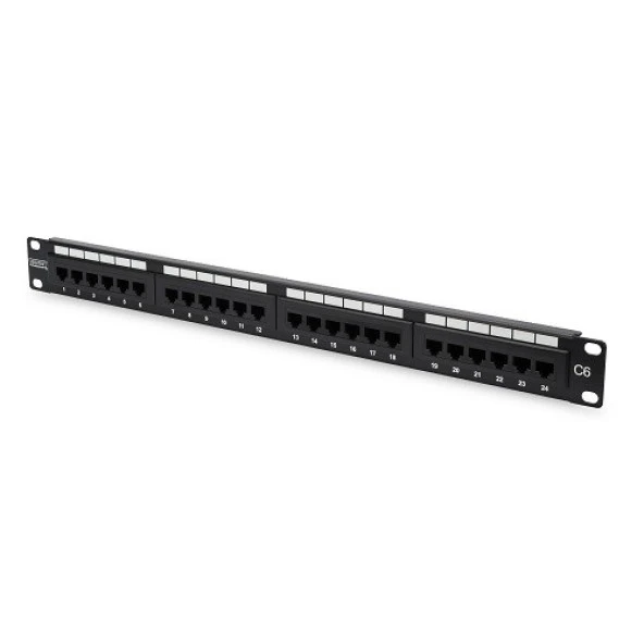 DIGITUS 1U 24port Cat6 Utp Bakır Patch Panel DN-91624U ürün görseli 1
