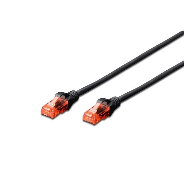 DIGITUS 3m CAT6 Utp DK-1617-030/BL Siyah Patch Kablo ürün görseli 1