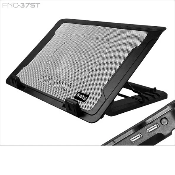 FRISBY FNC-37ST 13-17" ABS Plastik Siyah Notebook Soğutucu Ayarlanabilir Stand ürün görseli 1