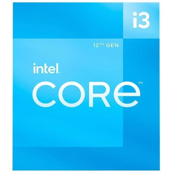 INTEL CORE i3 12100 17MB 4çekirdekli O/B UHD VGA 1700p 58w Kutusuz+Fansız ürün görseli 1