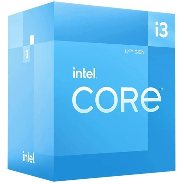 INTEL CORE i3 12100F 17MB 4çekirdekli VGA YOK 1700p 58w Kutulu+Fanlı ürün görseli 1