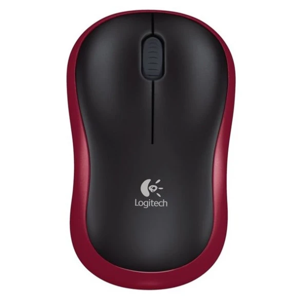 LOGITECH M185 Kablosuz Optic Siyah/Kırmızı Mouse 910-002237 ürün görseli 1