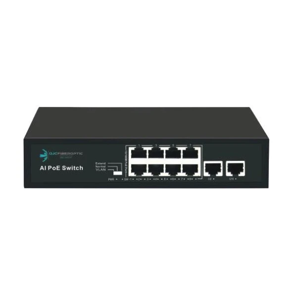 ODS 8port +2 UPLINK 96w FULL PoE 08ODS-8P2U 10/100 Yönetilemez Switch ürün görseli 1