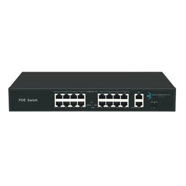 ODS 16port +2 UPLINK 200w FULL PoE 08ODS-16P2U1S-200 10/100 1X SFP Yönetilemez Switch ürün görseli 1