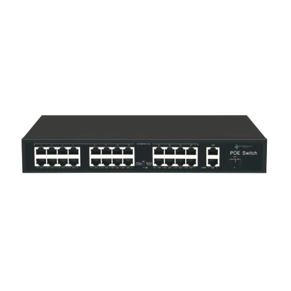 ODS 24port +2 UPLINK 300w FULL PoE 08ODS-24P2U1S-300 10/100 1X SFP Yönetilemez Switch ürün görseli 1