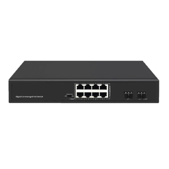 ODS 8port 120w FULL PoE 08ODS-8P2S GIGABIT 2X SFP Yönetilemez Switch ürün görseli 1
