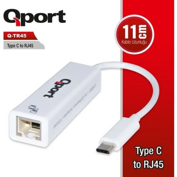QPORT Q-TR45 Gigabit 1port Type-C Ethernet ürün görseli 1