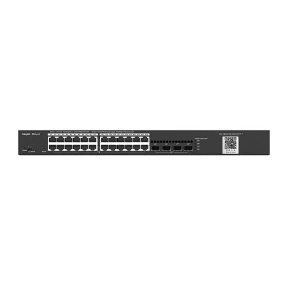 RUIJIE 24port 370w FULL PoE REYEE RG-NBS3100-24GT4SFP-P GIGABIT 4X SFP Yönetilebilir Switch ürün görseli 1