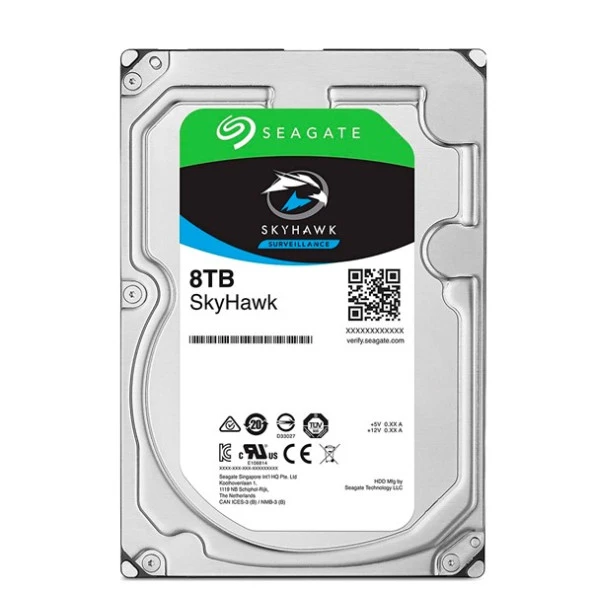 SEAGATE 3.5" 8TB SKYHAWK ST8000VE001 7200 RPM 256MB SATA-3 Güvenlik Diski ürün görseli 1