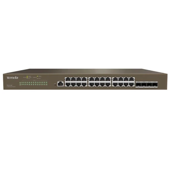TENDA 24port TEG5328F GIGABIT 4X SFP Yönetilebilir Switch ürün görseli 1