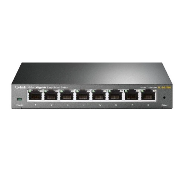 TP-LINK 8port TL-SG108E GIGABIT Yönetilebilir Switch Masaüstü ürün görseli 1