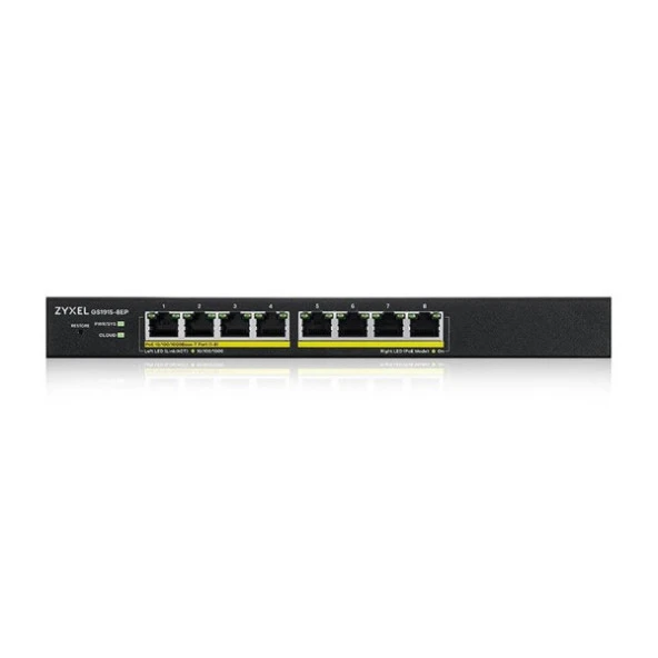 ZyXEL 8port 60w FULL PoE GS1915-8EP GIGABIT Yönetilebilir Switch ürün görseli 1