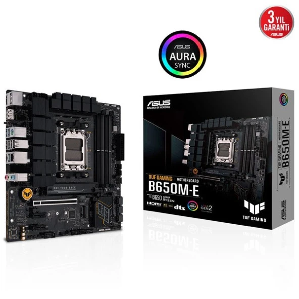 ASUS TUF B650M-E GAMING DDR5 HDMI DP PCIe 16X v4.0 AM5 mATX ürün görseli 1