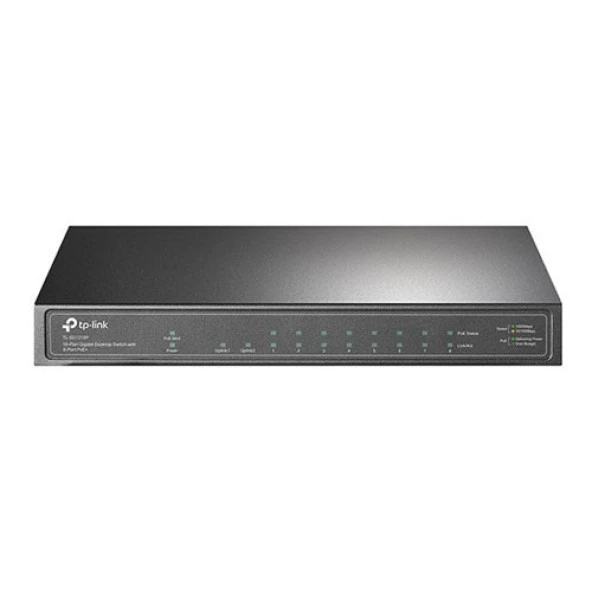 TP-LINK 10-PORT 63W 8-PORT POE TL-SG1210P GIGABIT 1X-SFP YÖNETİLEMEZ SWITCH ürün görseli 1