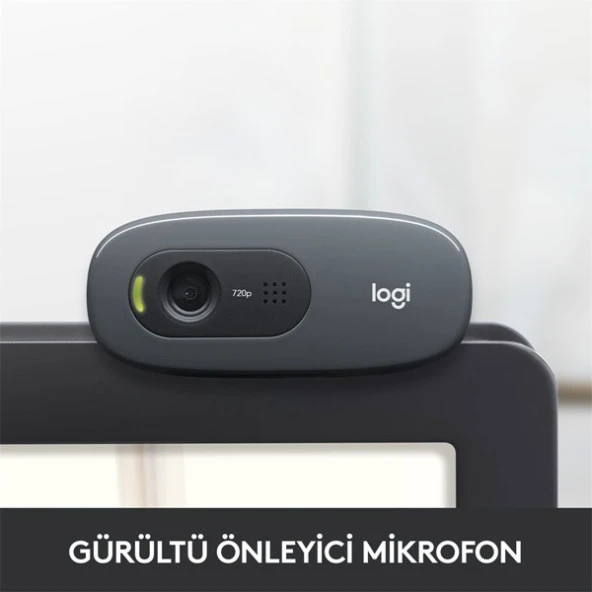 LOGITECH C270 HD Dahili Mikrofonlu Webcam 960-001063 - Resim 3