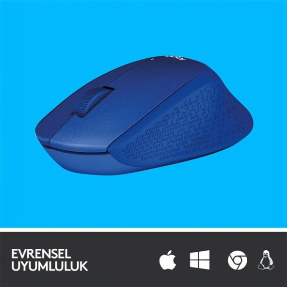 LOGITECH M330 Kablosuz Sessiz Optic Mavi Mouse 910-004910 - Resim 4