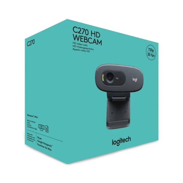 LOGITECH C270 HD Dahili Mikrofonlu Webcam 960-001063 - Resim 7