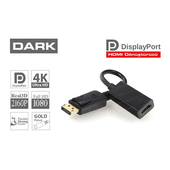 Dark Dk-Hd-Adpxhdmıv2 Dısplay To Hdmı Çevirici Adaptör ürün görseli 1