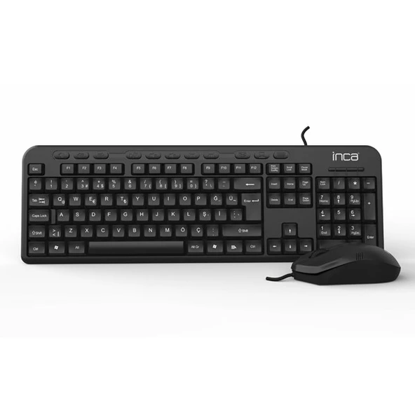 INCA IMK-375T Q Türkçe USB Multimedya Siyah Klavye+ Mouse ürün görseli 1