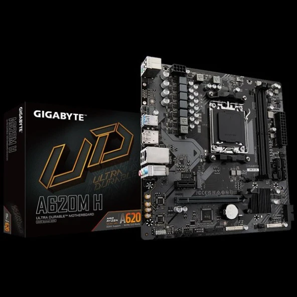 GIGABYTE A620M-H DDR5 HDMI PCIe 16X v4.0 AM5 mATX ürün görseli 1