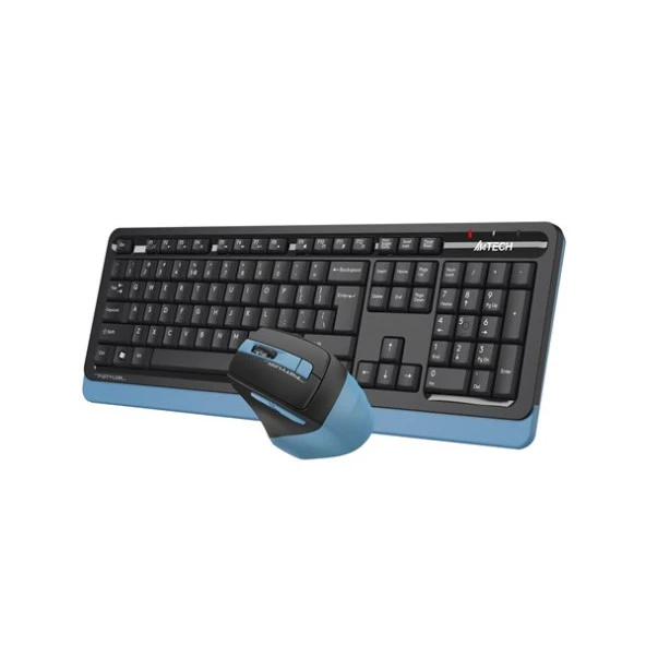 A4 TECH FG1035 Kablosuz Q Trk Optic Mouse Siyah/Mavi Multimedya Klavye - Mouse Set - Resim 3