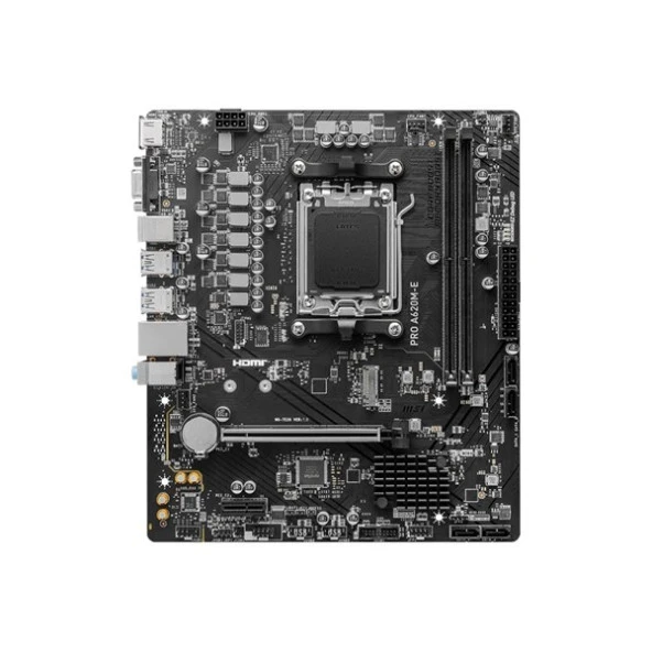 MSI PRO A620M-E DDR5 HDMI PCIe 16X v4.0 AM5 mATX - Resim 2