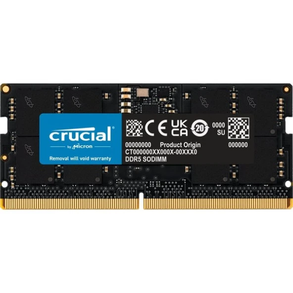 CRUCIAL 16GB DDR5 4800MHZ NOTEBOOK RAM VALUE CT16G48C40S5 ürün görseli 1