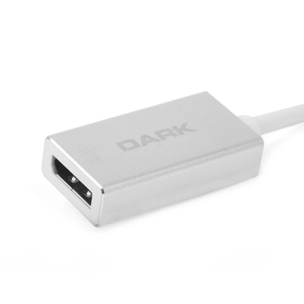 Dark DK-AC-U31XDP USB 3.1 Type-C' den (4K UHD 30Hz) Display Port Dönüştürücü Adaptör (Alüminyum Kasa) ürün görseli 1