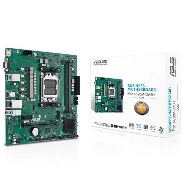 ASUS PRO A620M-DASH-CSM DDR5 HDMI PCIE 4.0 AM5 mATX ürün görseli 1
