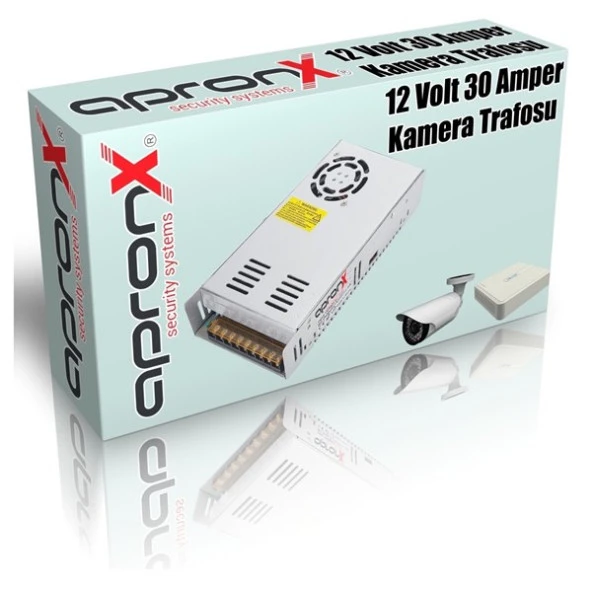 APRONX 12v 30amper apx-1230a Metal CCTV Adaptör ürün görseli 1