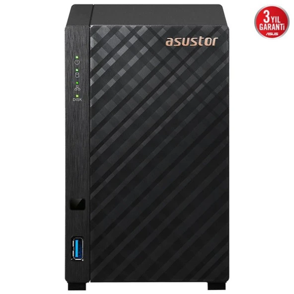 ASUSTOR AS1102TL REALTEK RTD1619B QC-1GB RAM-2-diskli Nas Sunucu (Disksiz) ürün görseli 1