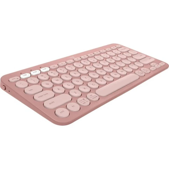 LOGITECH PEBBLE KEYS 2 K380S 920-011859 Multi-Device Bluetooth Klavye Mouse Seti Grafit Pembe - Resim 2