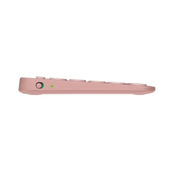 LOGITECH PEBBLE KEYS 2 K380S 920-011859 Multi-Device Bluetooth Klavye Mouse Seti Grafit Pembe - Resim 3