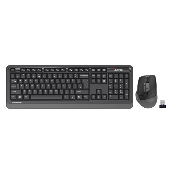 A4 TECH FG1035 Kablosuz Q Trk Optic Mouse Siyah/Gri Multimedya Klavye - Mouse Set ürün görseli 1
