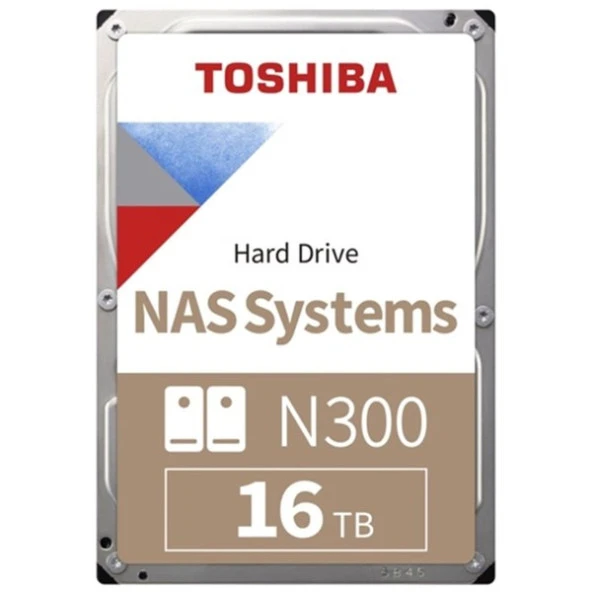 TOSHIBA 3.5" 16TB N300 HDWG31GUZSVA 7200 RPM 256MB SATA-3 NAS Diski ürün görseli 1