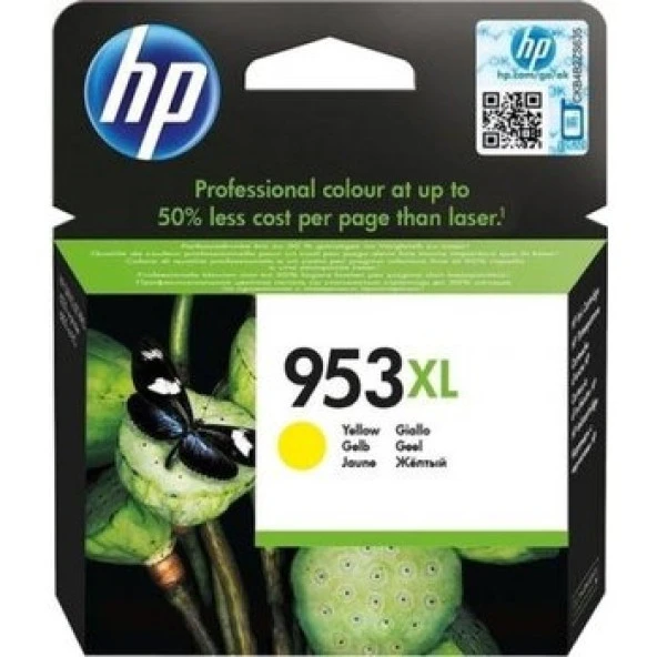 Hp F6u18ae (953Xl) Sarı Yuksek Kapasıtelı Murekkep Kartusu 1.600 Sayfa ürün görseli 1