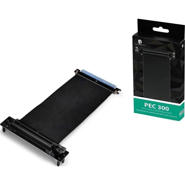 DEEPCOOL PEC 300 Her İki Uç İçin Standart Pcı-E 16X 164-Pin Ekran Kartı Uzatma Kablosu 250 Mm ürün görseli 1