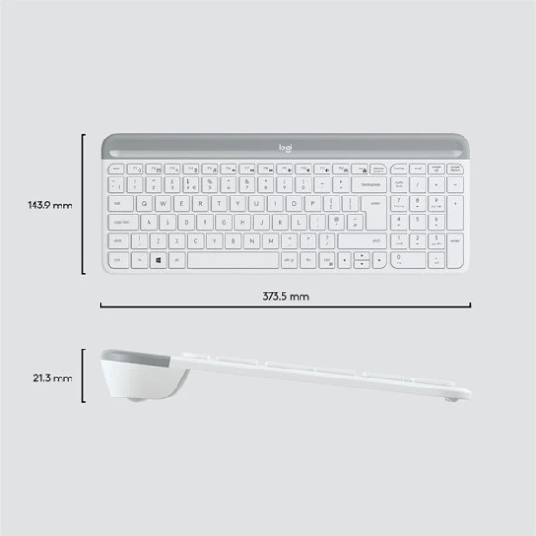 LOGITECH MK470 Kablosuz Q Trk Beyaz Multimedya Klavye - Mouse Set 920-009436 ürün görseli 1