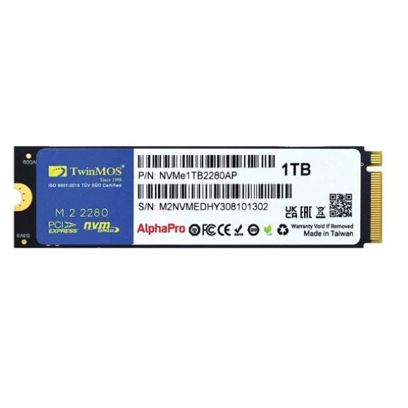 TWINMOS 1TB NV1TBG42280 7500- 6800MB/s M2 PCIe NVMe Gen4 Disk ürün görseli 1