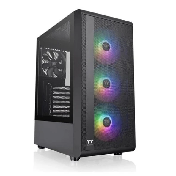 THERMALTAKE 500W 80+ S200 TG 4-RGB FANLI GAMING MID-TOWER PC KASASI ürün görseli 1
