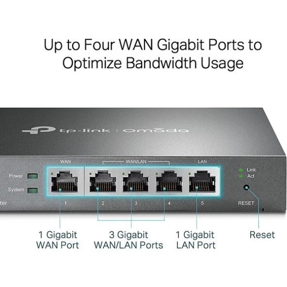 TP-LINK ER605 Multi Wan VPN Router Desktop - Resim 3