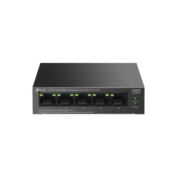 TP-LINK 5port LS105LP Gigabit 4port 41w Poe Switch ürün görseli 1