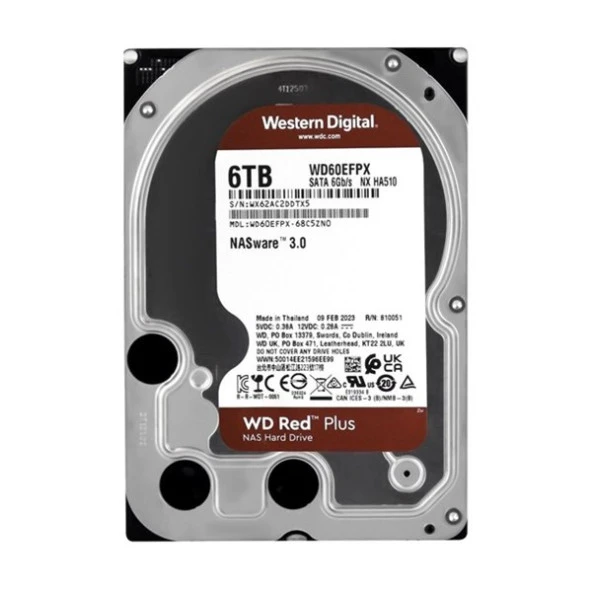 WD 6TB RED WD60EFPX 256MB 5400RPM SATA-3 NAS DİSKİ ürün görseli 1
