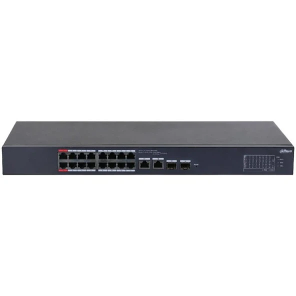 DAHUA 16port CS4218-16ET-135 10/100 2-SFP 135w Cloud PoE Switch ürün görseli 1