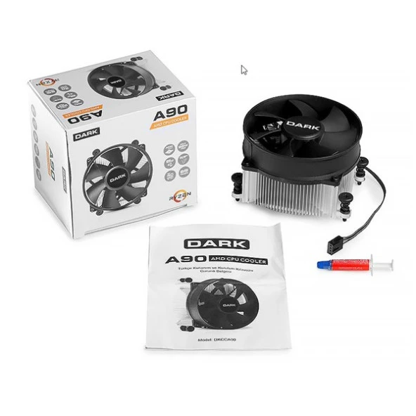 DARK 90mm A90 DKCCA90 Hava Soğutmalı AM4-AM5 İşlemci Fanı ürün görseli 1