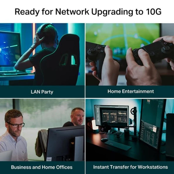TP-LINK 5port TL-SX105 10GBE YÖNETİLEMEZ SWITCH - Resim 6