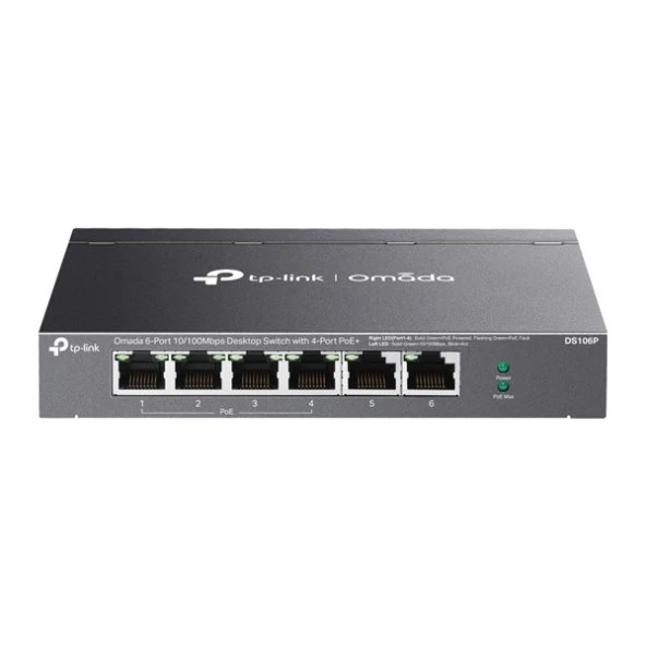 TP-LINK 5port DS106P 10/100 67W 4port POE YÖNTİLEMEZ SWITCH ürün görseli 1