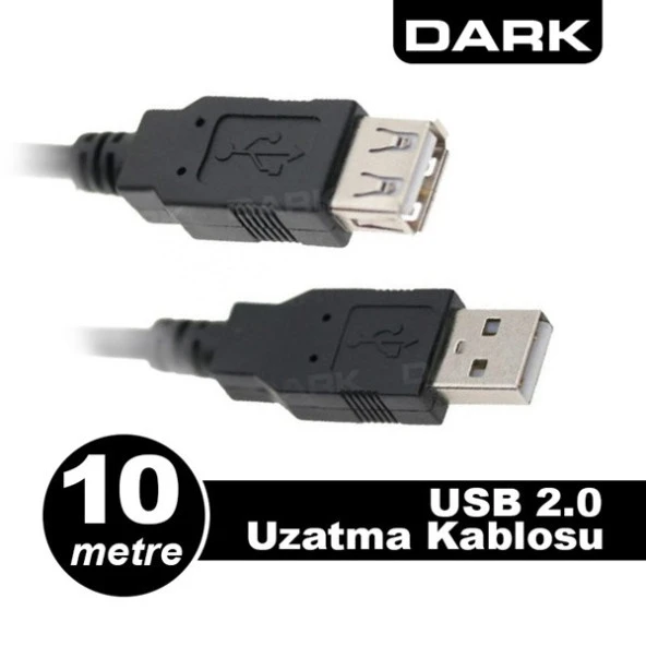 DARK USB2EXTL1000USB 10 Mt USB 2.0 USB Uzatma Kablosu - Resim 2