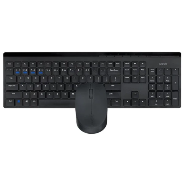 RAPOO 8110M 12482 KABLOSUZ KLAVYE MOUSE SET SİYAH ürün görseli 1